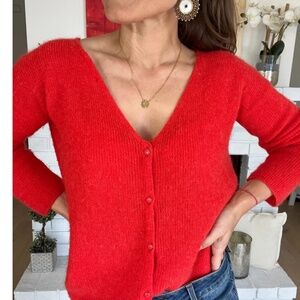 La Maille Sezane Cardigan GILET Kylie Rouge-red Xsmall